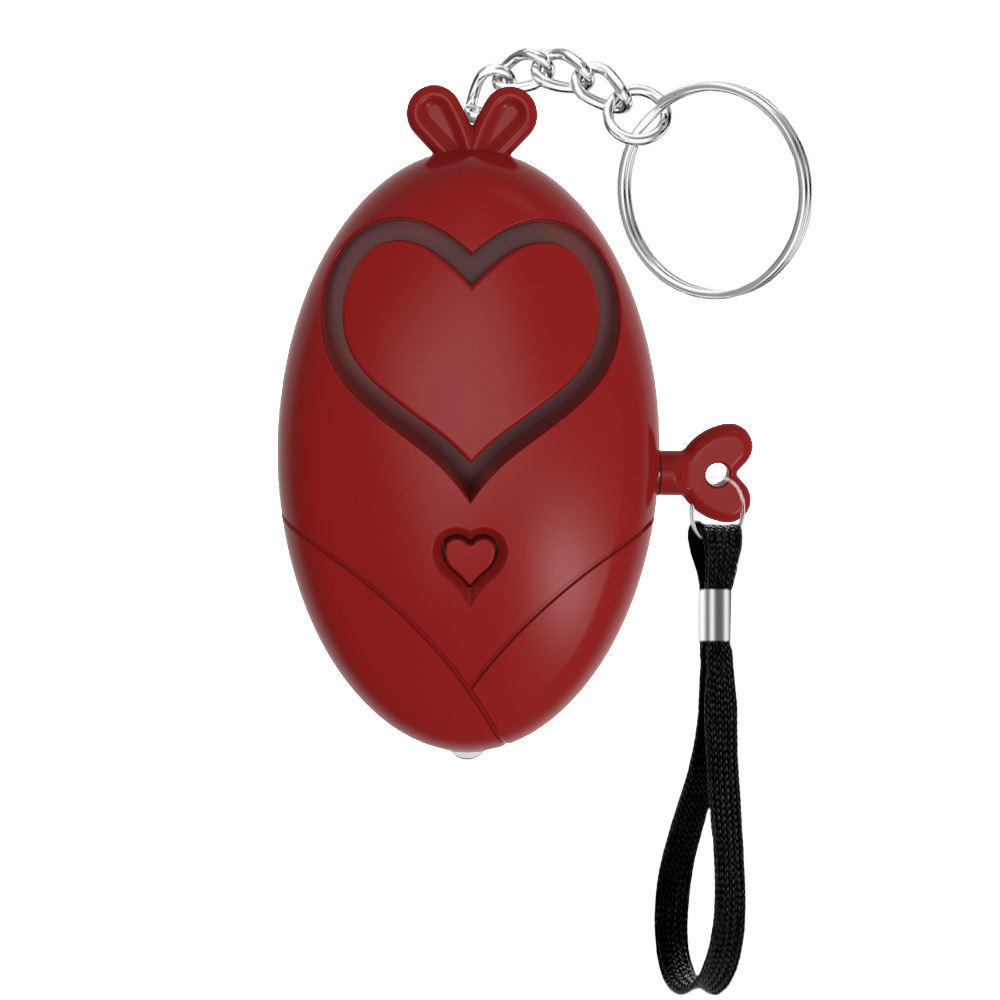 Wholesale heart shaped personal alarm keychain.
