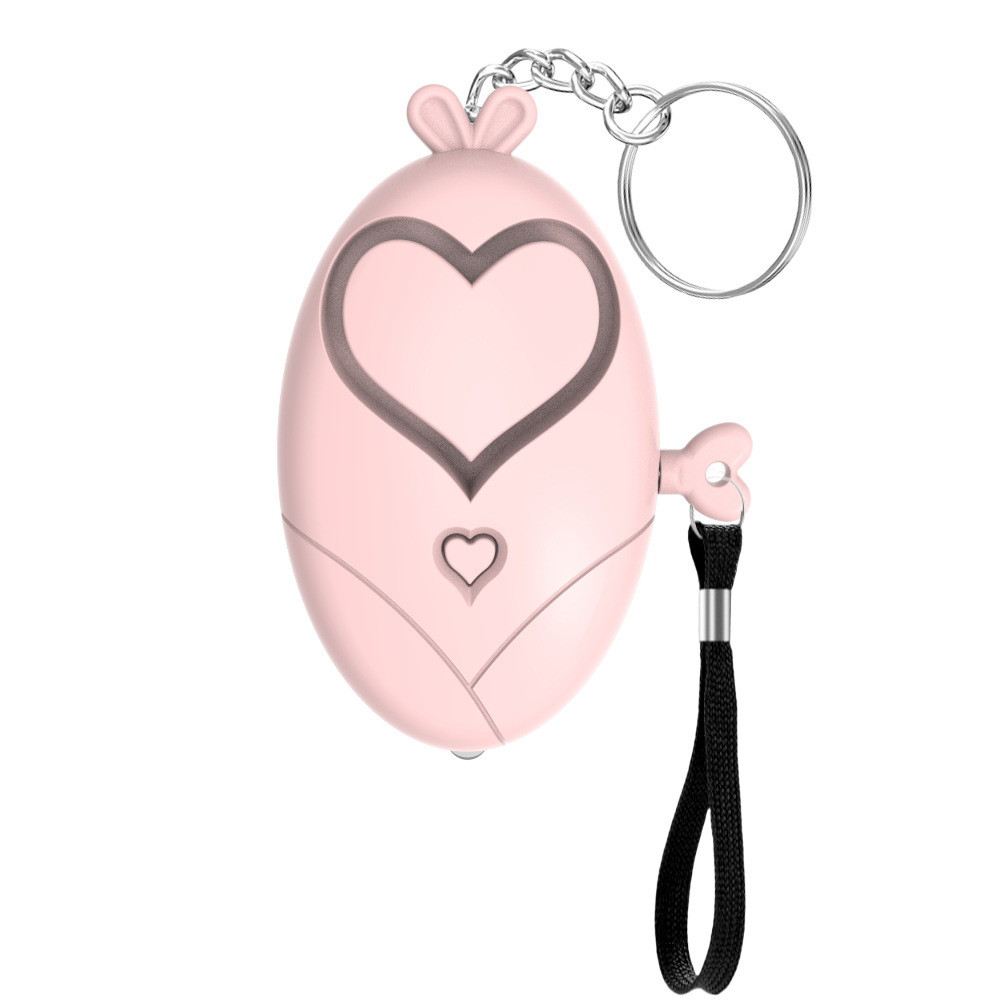 Wholesale heart shaped personal alarm keychain.
