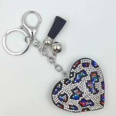 White diamond mixed color leopard print