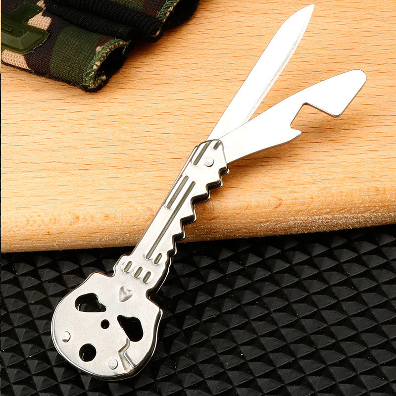 New ghost head shaped mini knife multi-function key knife outdoor Swiss knife self-defense knife folding fruit knife
