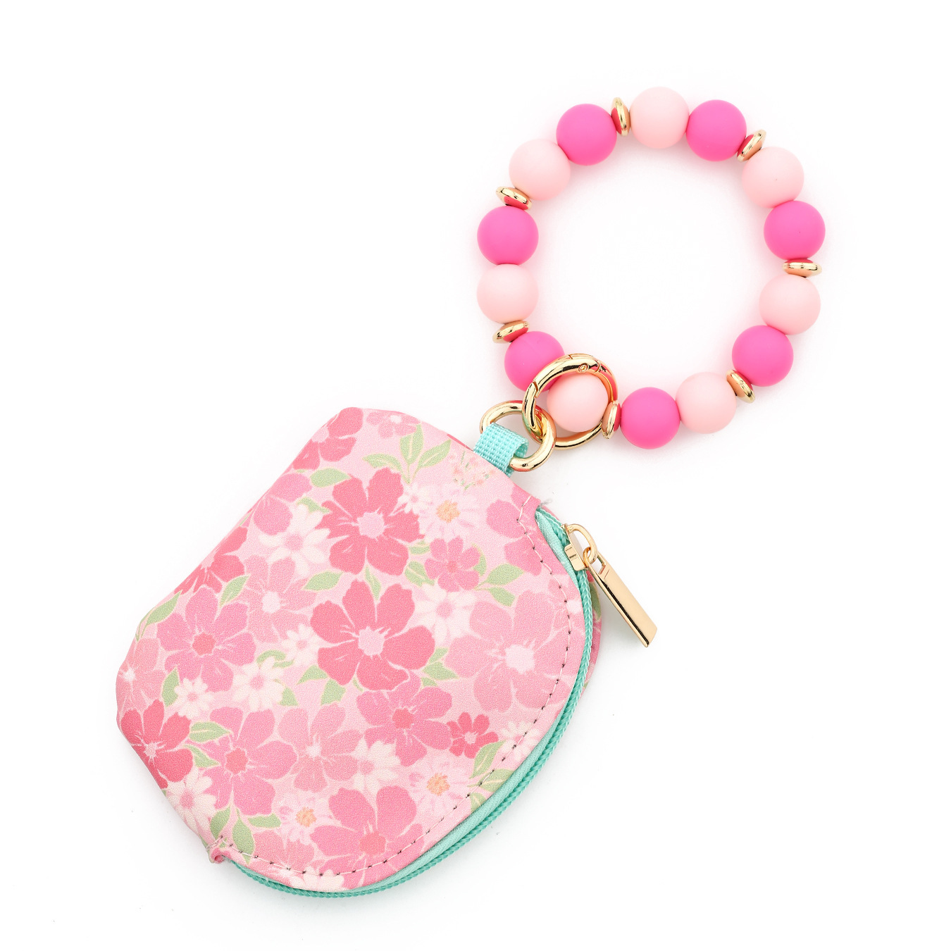 2025 Multifunctional Waterproof Wrist Bag Semicircular Card Holder Keychain Printed Leather Wallet Silicone Bracelet ID Bag