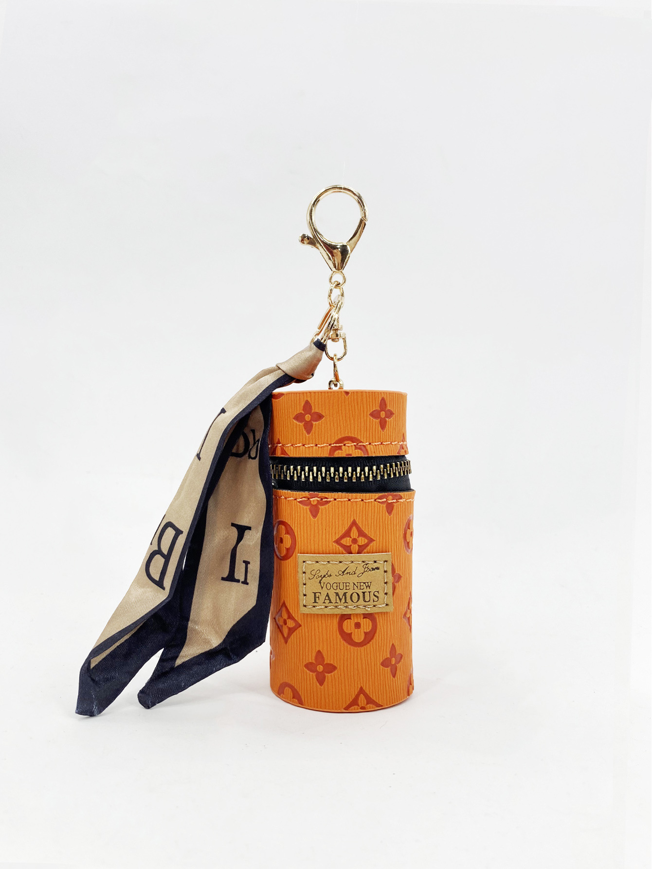 New style popular online versatile high-value portable fashion embossed lipstick bag coin purse convenient mini headphone bag pendant
