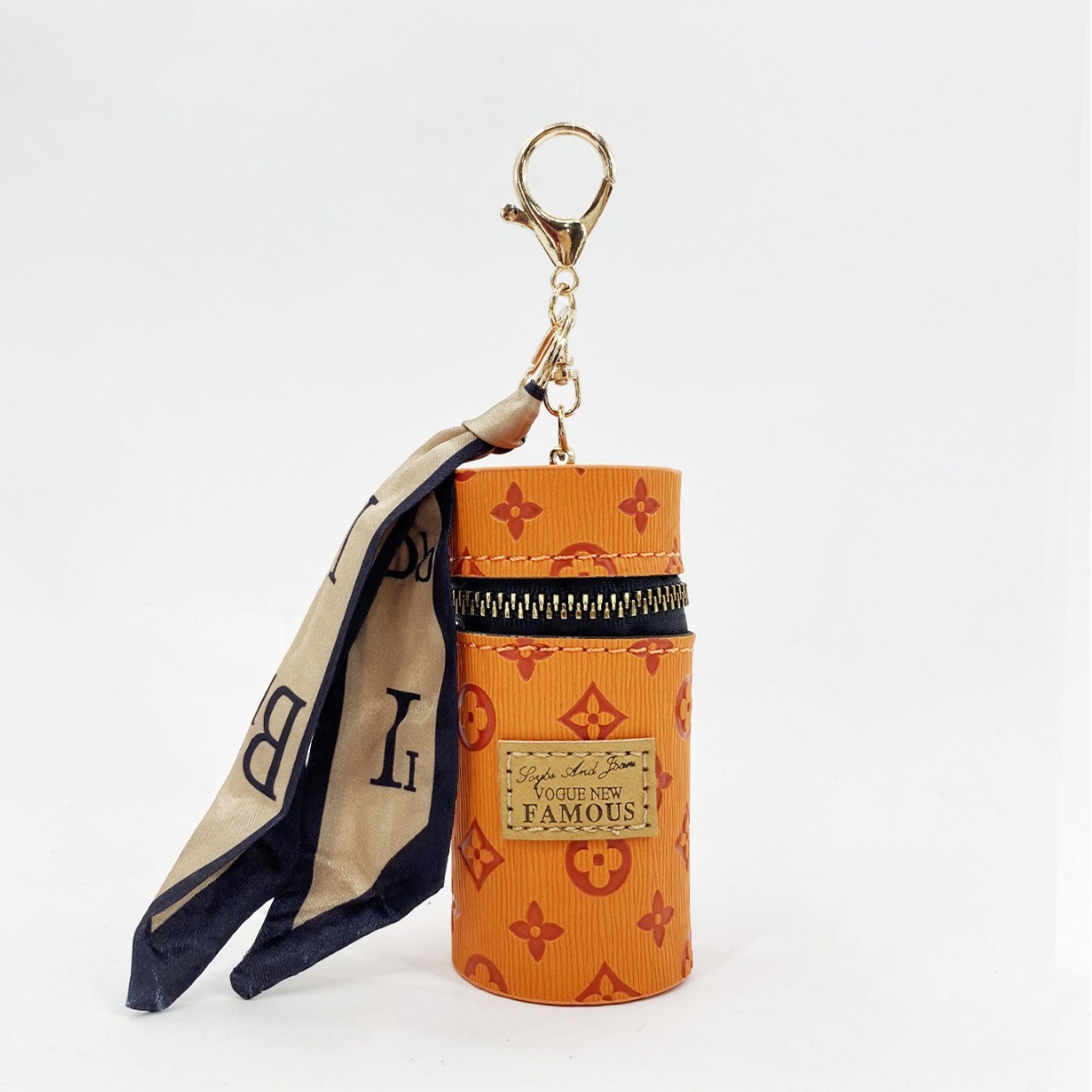 New style popular online versatile high-value portable fashion embossed lipstick bag coin purse convenient mini headphone bag pendant
