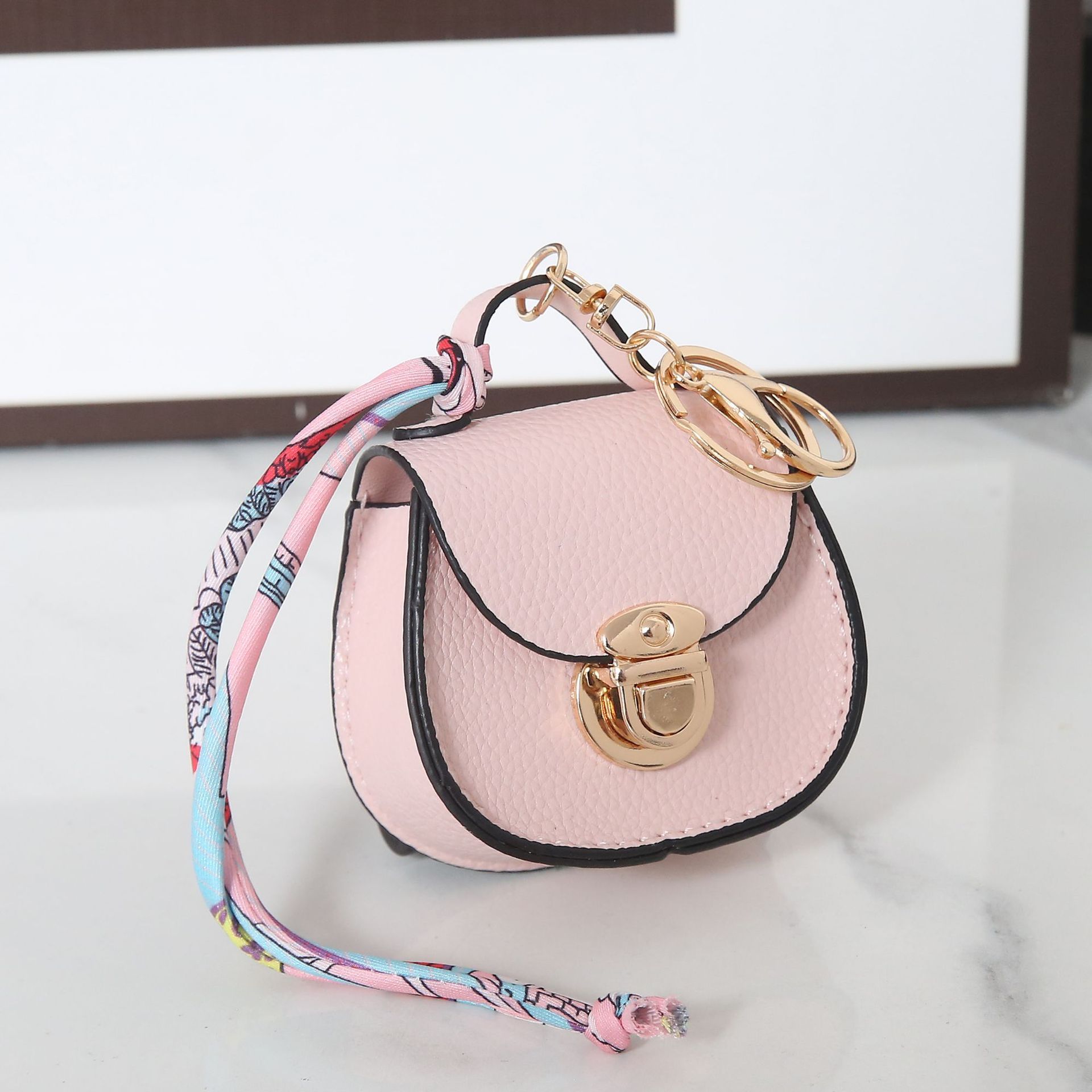 Internet celebrity new style popular all-match saddle small bag coin pendant zipper portable multifunctional bag keychain