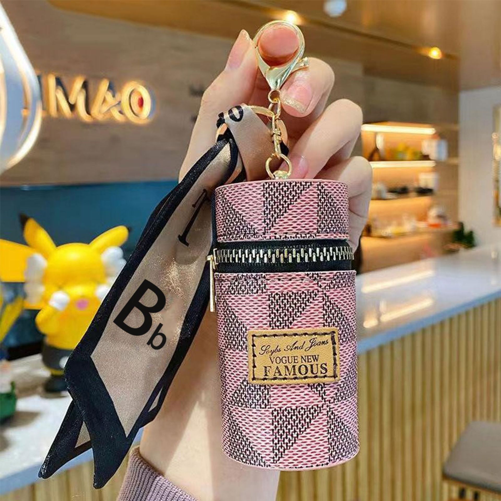 High-end coin purse, retro bucket lipstick bag, simple pendant, women's small wallet, spot stock, small bag
