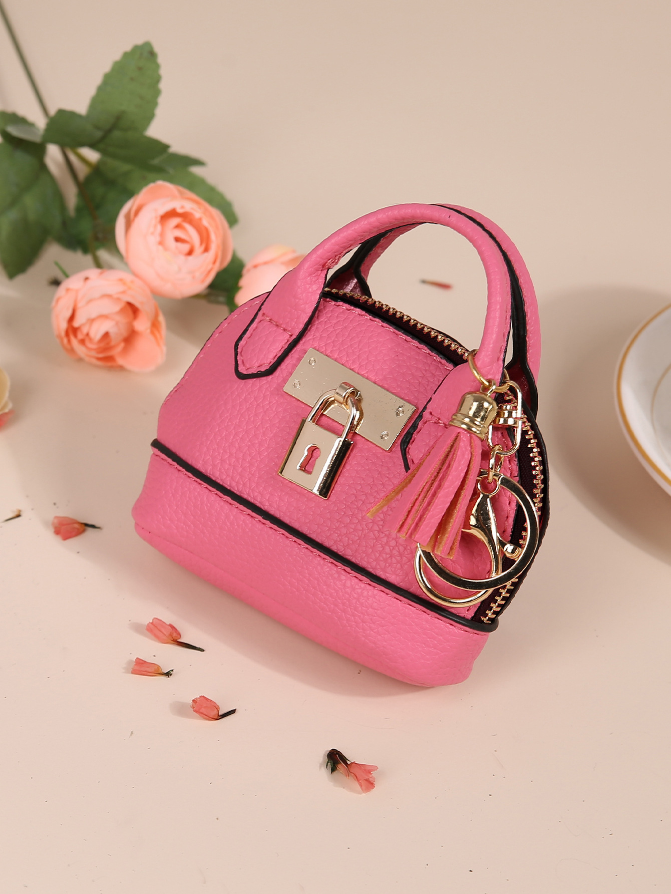 New mini coin purse women's creative coin bag key chain bag Japanese and Korean version mini simple cute small coin purse