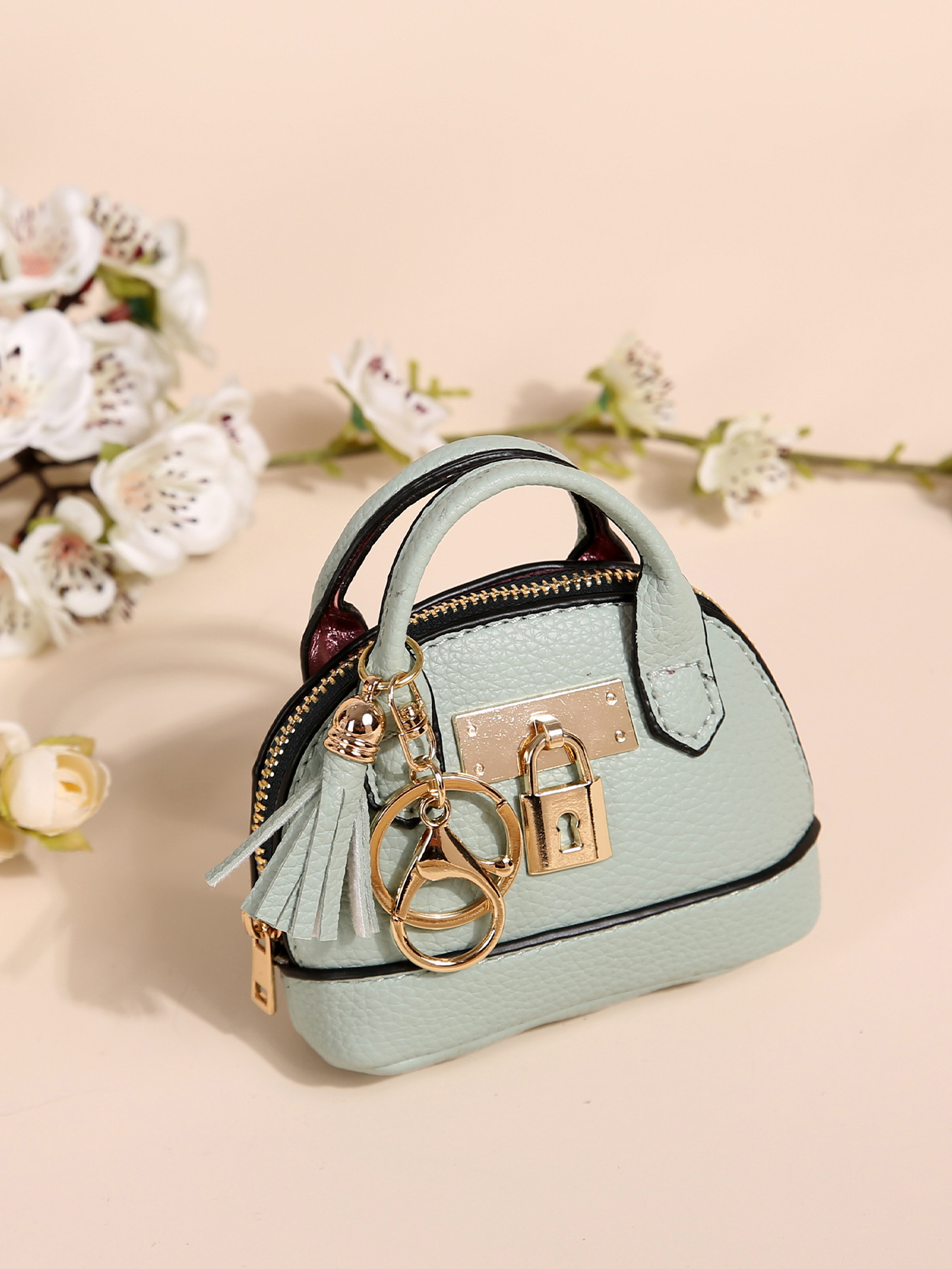 New mini coin purse women's creative coin bag key chain bag Japanese and Korean version mini simple cute small coin purse
