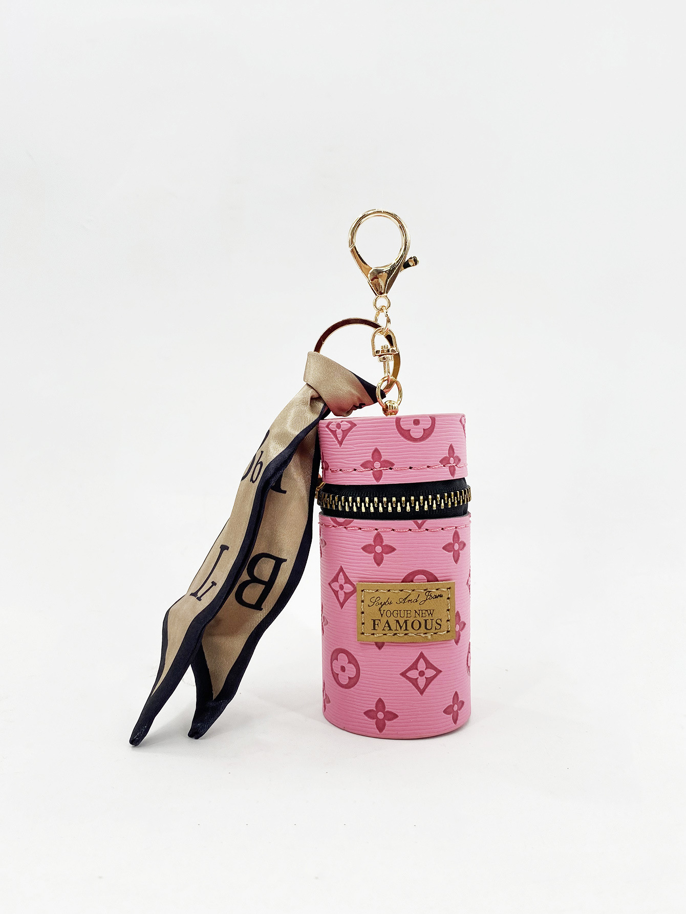 New style popular online versatile high-value portable fashion embossed lipstick bag coin purse convenient mini headphone bag pendant