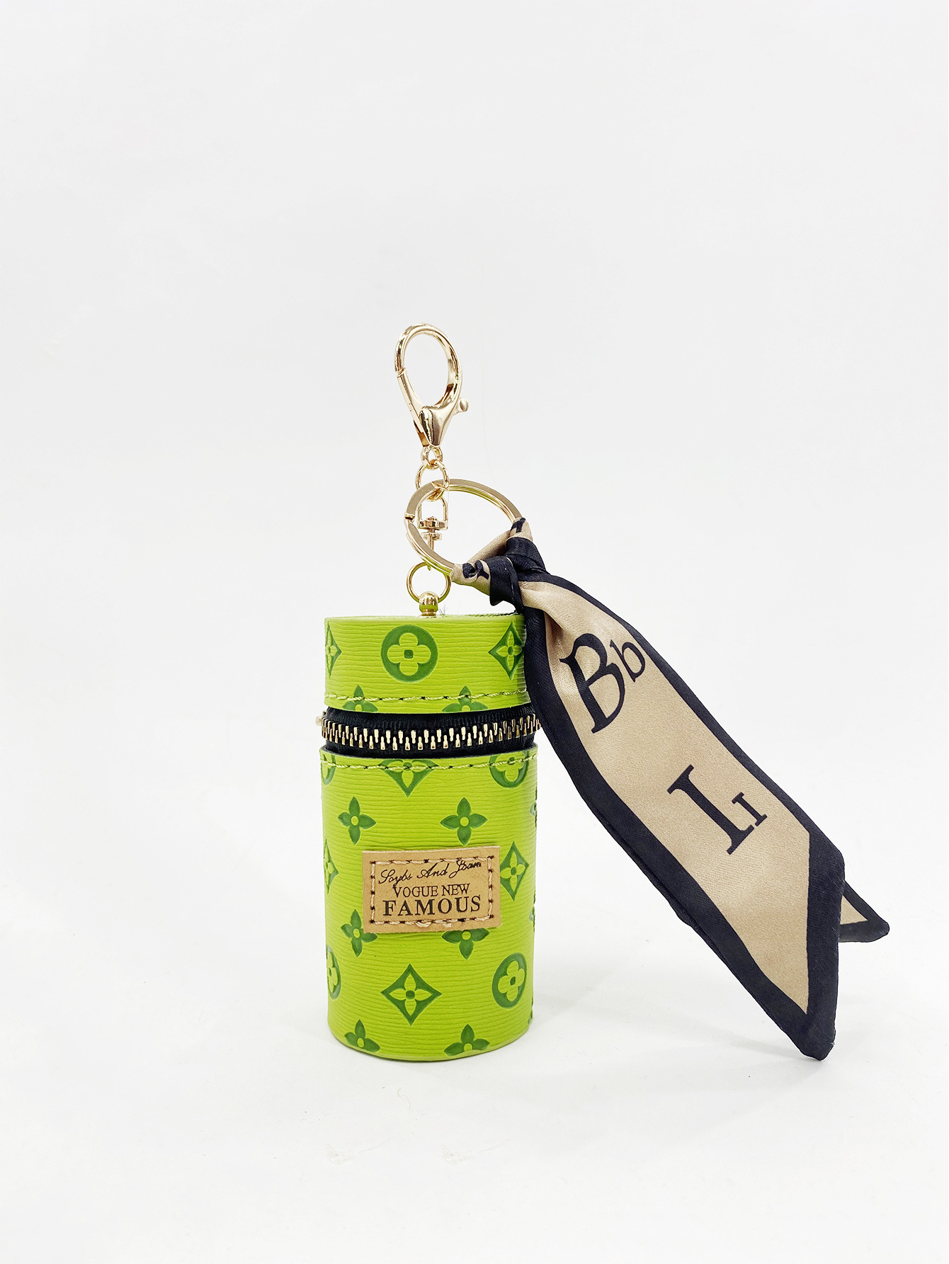 New style popular online versatile high-value portable fashion embossed lipstick bag coin purse convenient mini headphone bag pendant