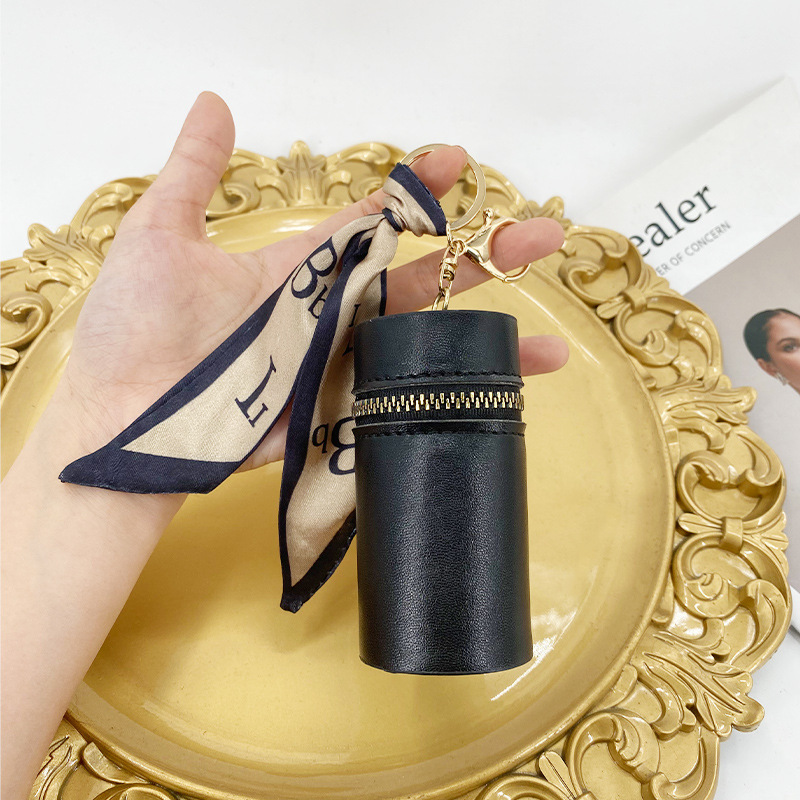 High-end coin purse, retro bucket lipstick bag, simple pendant, women's small wallet, spot stock, small bag
