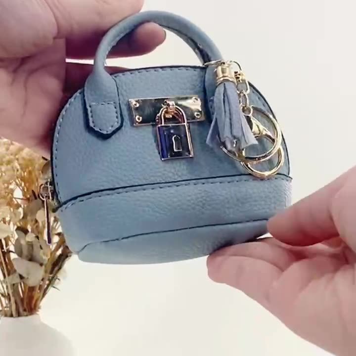 New mini coin purse women's creative coin bag key chain bag Japanese and Korean version mini simple cute small coin purse