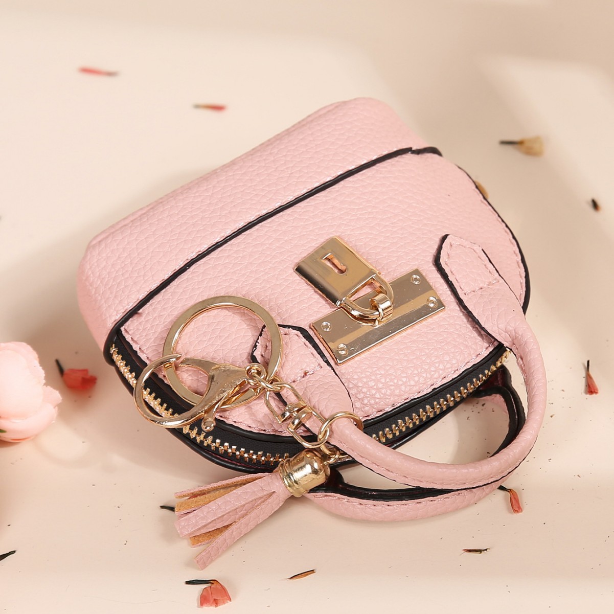New mini coin purse women's creative coin bag key chain bag Japanese and Korean version mini simple cute small coin purse