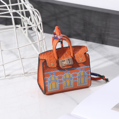 Printed house bag orange