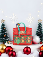 Printed House Bag Christmas Carnival House Bag Red