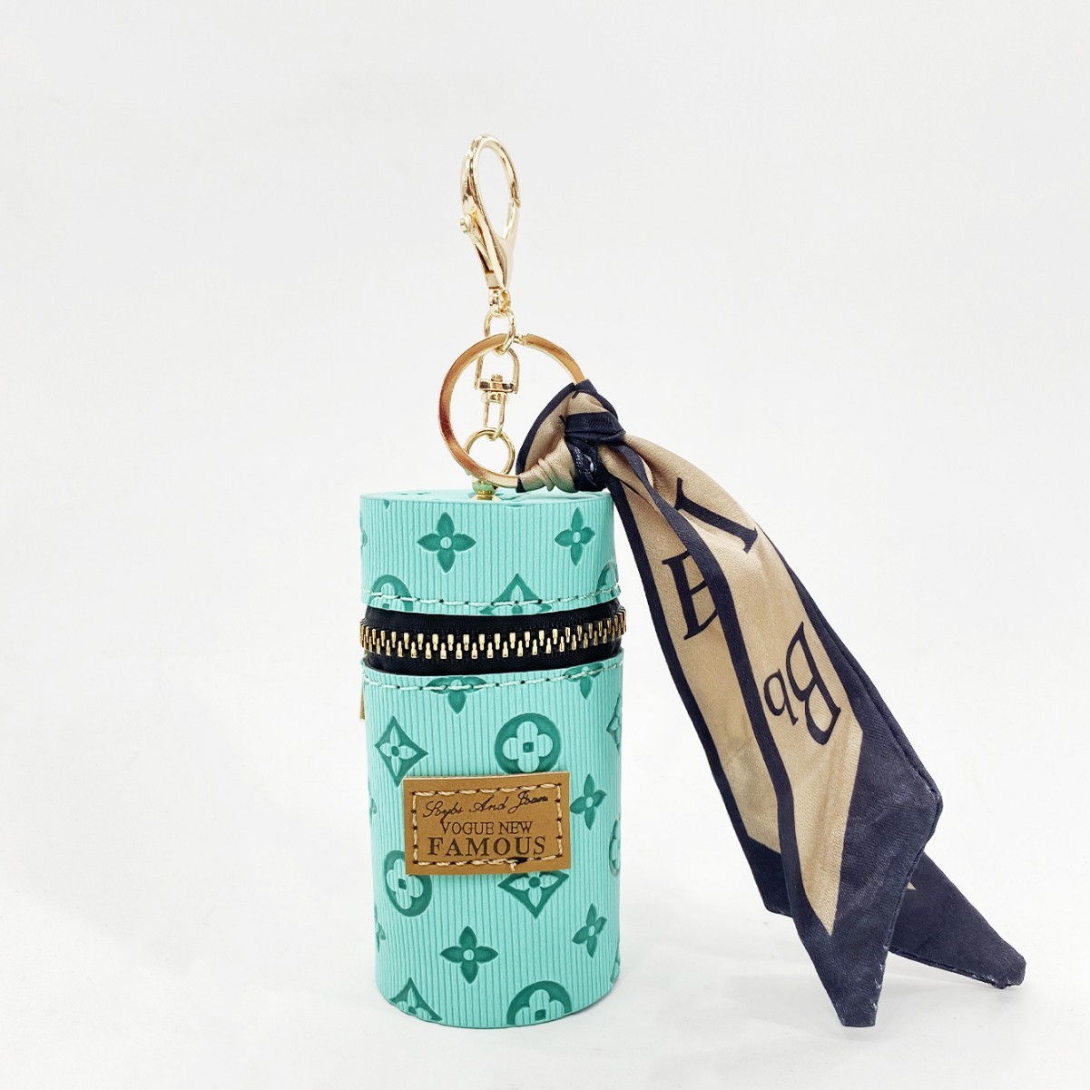 New style popular online versatile high-value portable fashion embossed lipstick bag coin purse convenient mini headphone bag pendant