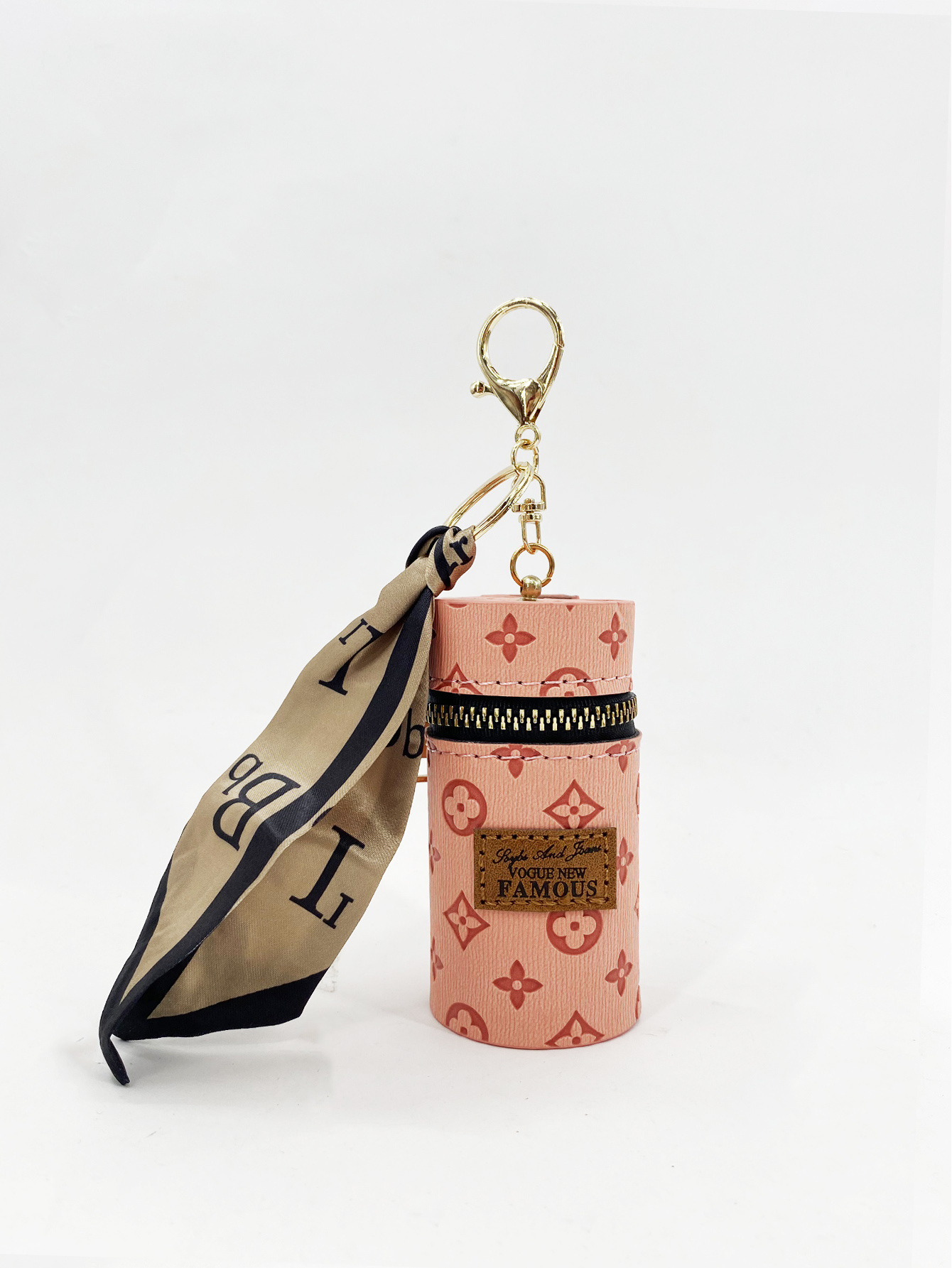 New style popular online versatile high-value portable fashion embossed lipstick bag coin purse convenient mini headphone bag pendant
