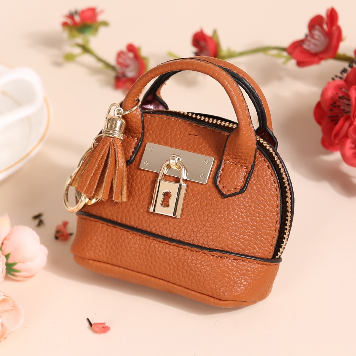 New mini coin purse women's creative coin bag key chain bag Japanese and Korean version mini simple cute small coin purse
