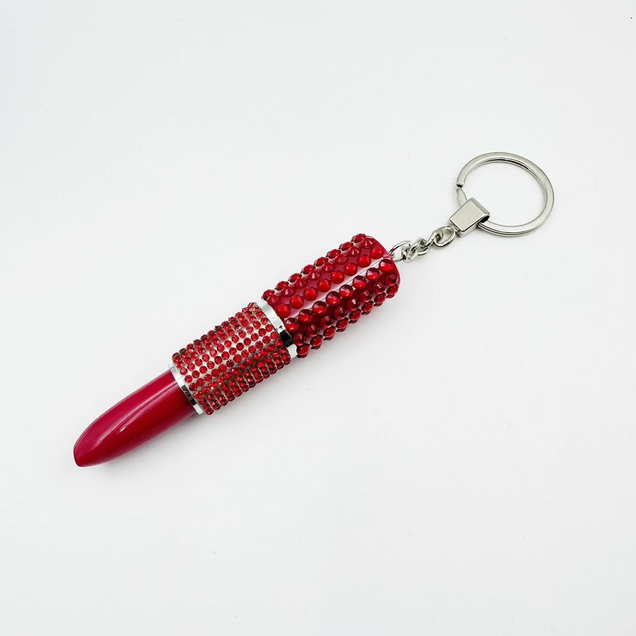 Personalized creative stationery ballpoint pens, cute rhinestone-studded lipsticks, keychains, popular bag charms, DIY jewelry