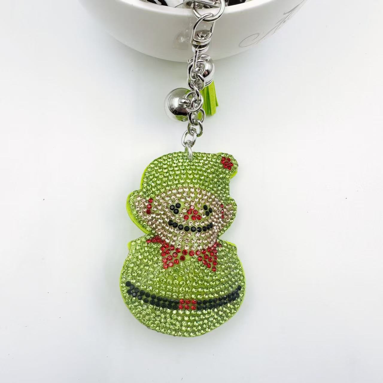 New Christmas series of export jewelry, rhinestone keychains, bag pendants, rhinestone tassel decorative accessories wholesale.