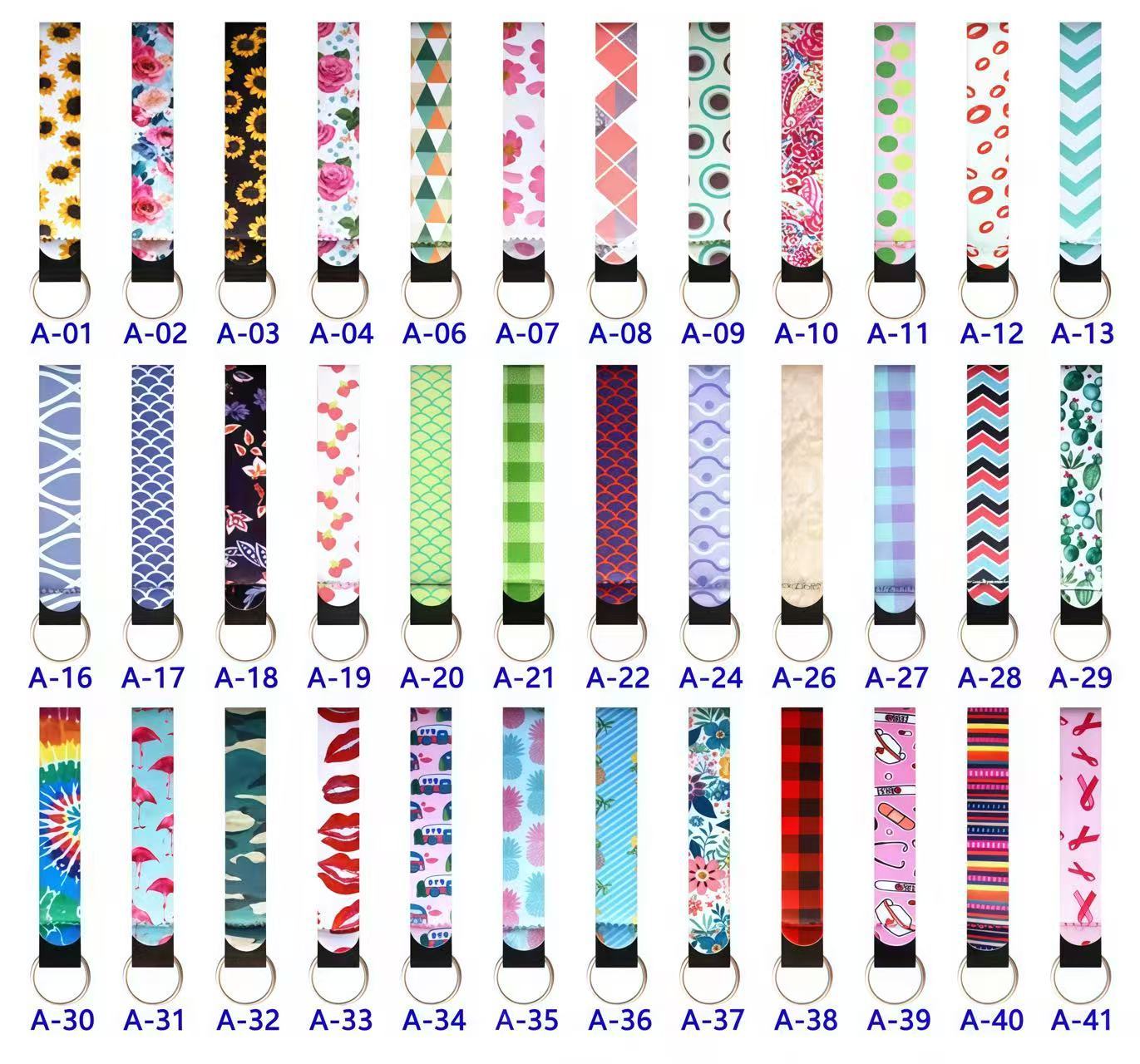 Wholesale hand sanitizer bottle sleeves, wristbands, lipstick sleeves, long keychains, wrist key pendants