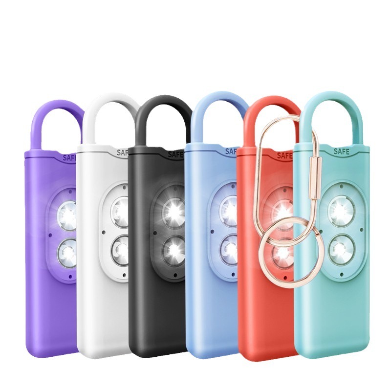 New cross-border anti-wolf alarm, personal self-defense device, dual-light flashing outdoor keychain, new private mold.