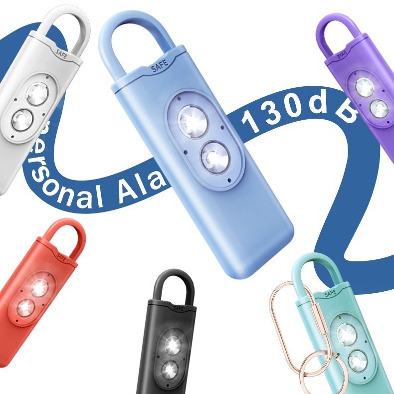 New cross-border anti-wolf alarm, personal self-defense device, dual-light flashing outdoor keychain, new private mold.