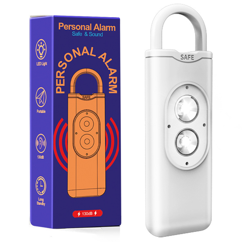 New cross-border anti-wolf alarm, personal self-defense device, dual-light flashing outdoor keychain, new private mold.