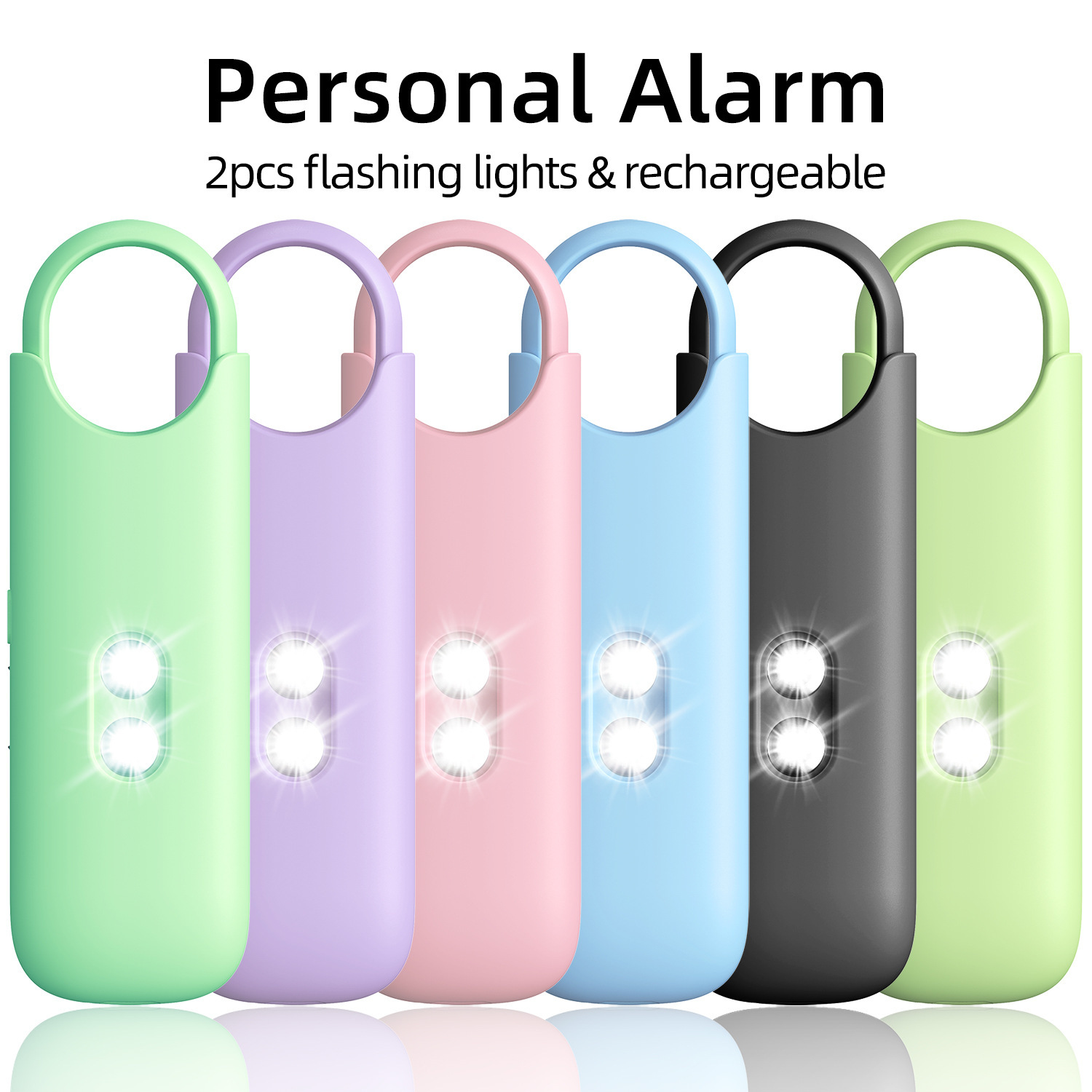 Wholesale rechargeable personal alarm devices with dual sound and light flashing lights, anti-wolf portable emergency call devices, and alarm call devices.