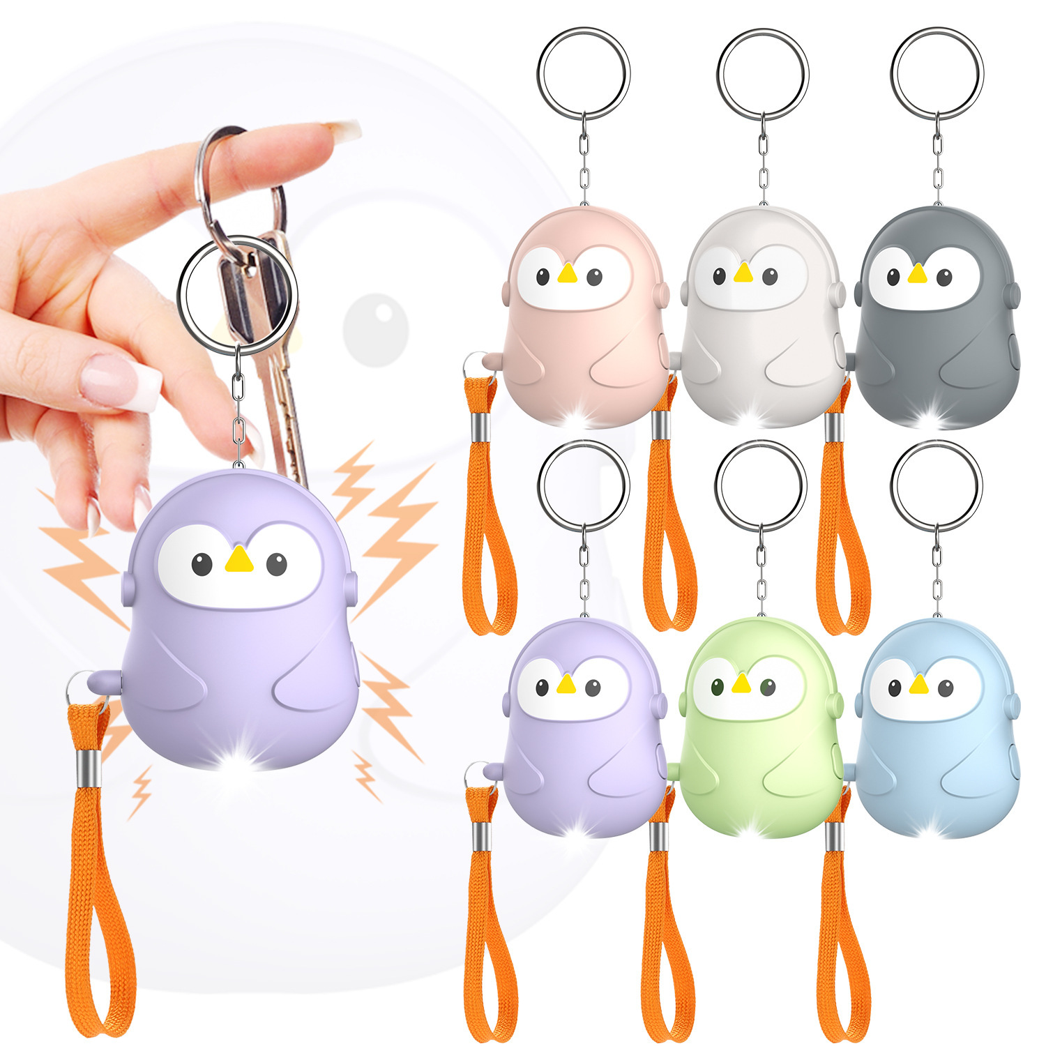 New cross-border e-commerce anti-wolf device, a self-defense tool for women, children, students, and the elderly, an emergency call device, and a cute keychain.