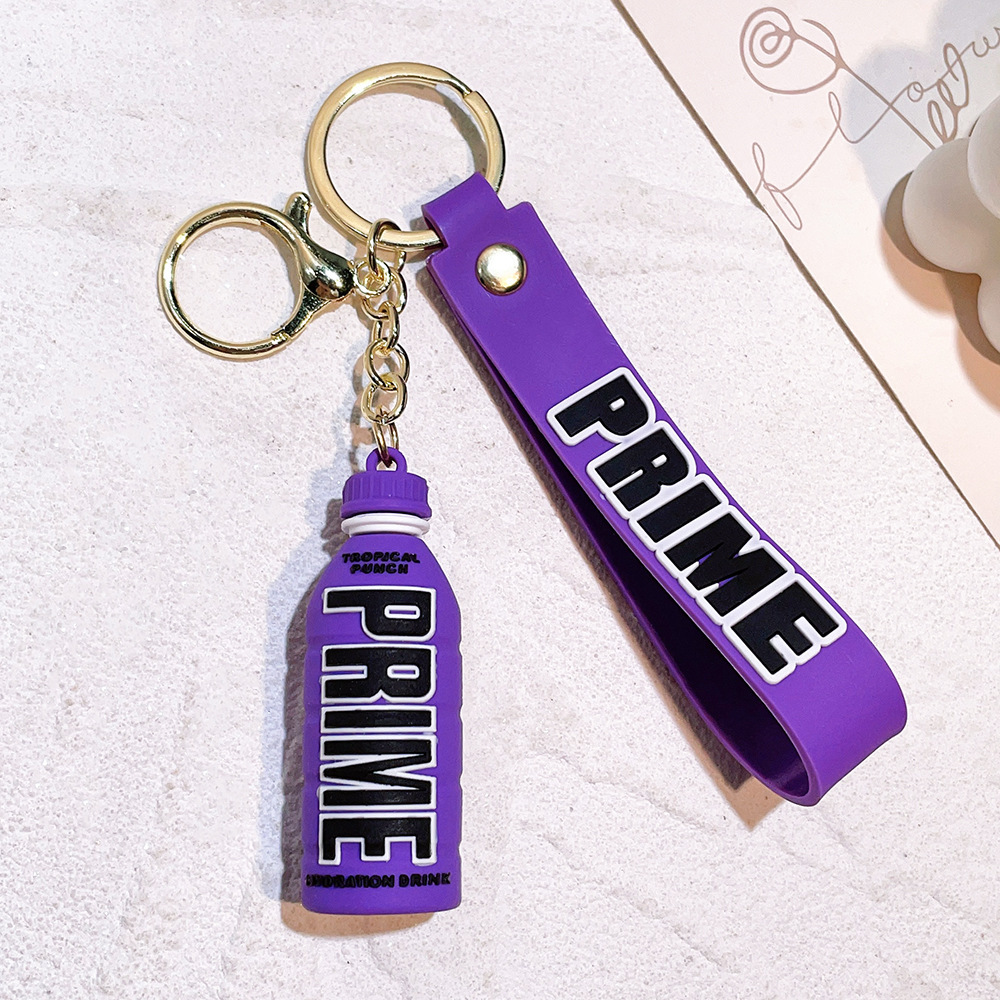 新款瓶子钥匙扣prime drink酒瓶挂件PVC软胶饮料瓶包包挂件批发