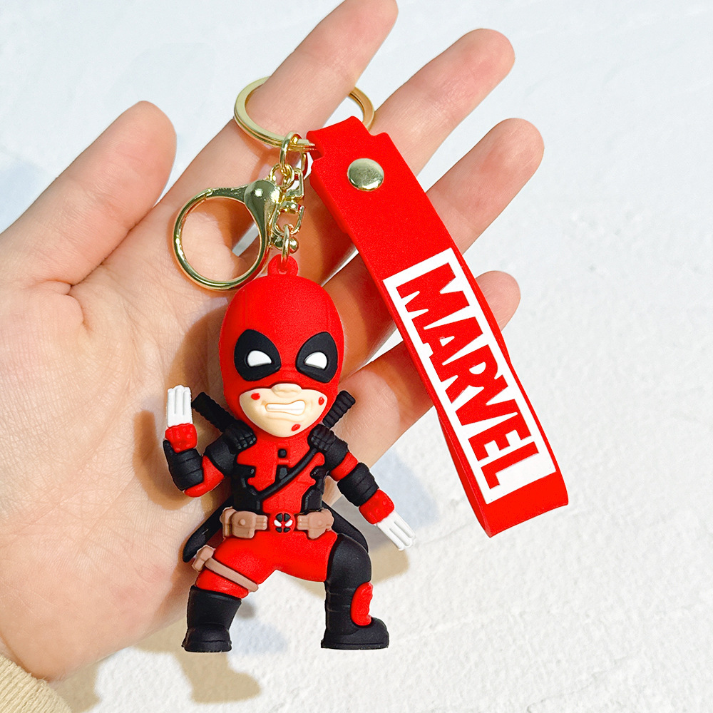 Wholesale Deadpool character keychains, bag charms, and keychain gifts.