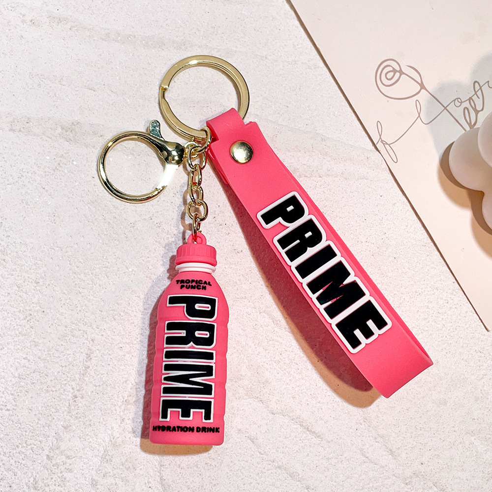 新款瓶子钥匙扣prime drink酒瓶挂件PVC软胶饮料瓶包包挂件批发