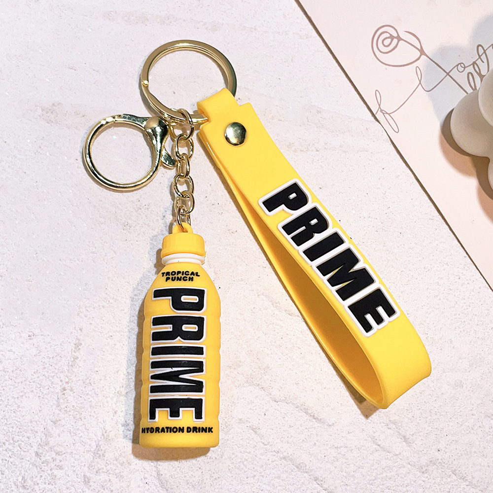 新款瓶子钥匙扣prime drink酒瓶挂件PVC软胶饮料瓶包包挂件批发