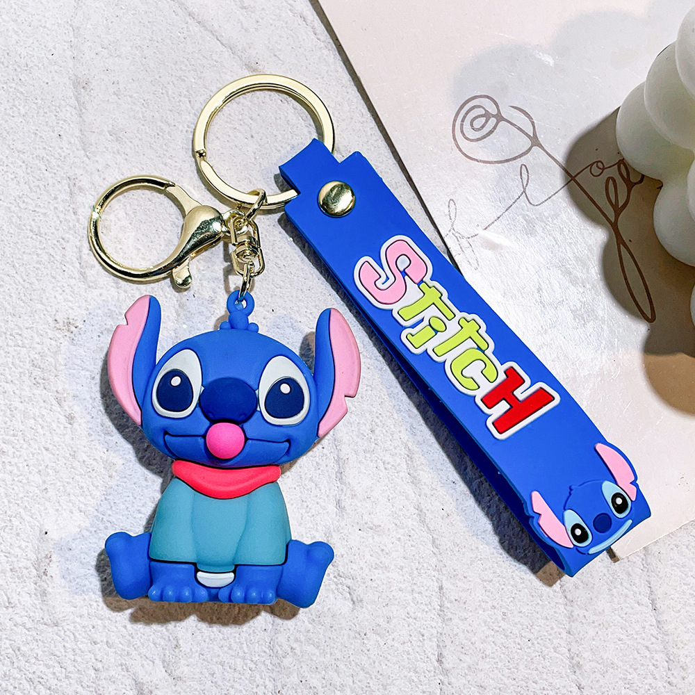 Wholesale cute Stitch character keychains, car pendants, and gifts.