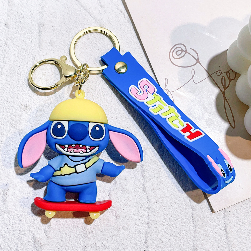 Wholesale cute Stitch character keychains, car pendants, and gifts.