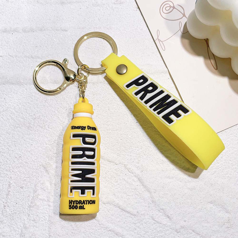 新款瓶子钥匙扣prime drink酒瓶挂件PVC软胶饮料瓶包包挂件批发