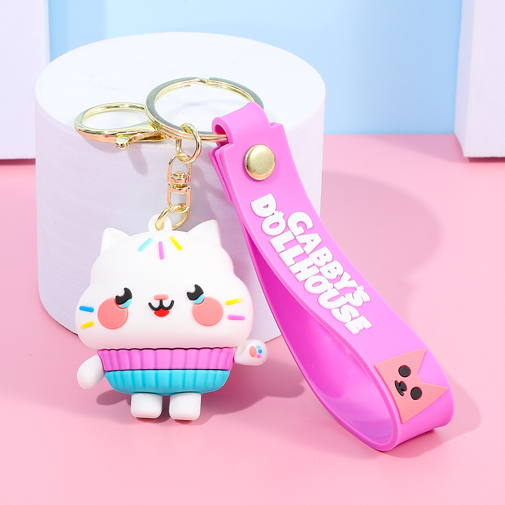 跨境新品钥匙扣Gabby's Doll house盖比娃娃屋人鱼猫跨境新品公仔