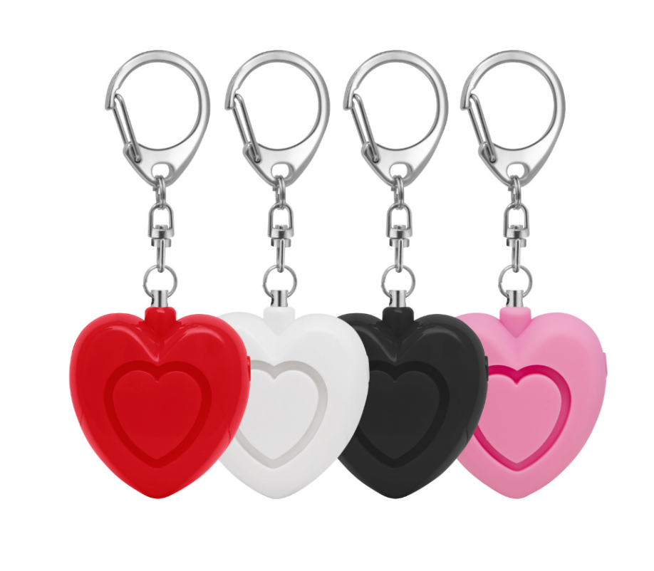 Wholesale heart-shaped alarm keychains, alarms, hospital ward emergency call devices, and women's outdoor self-defense devices.