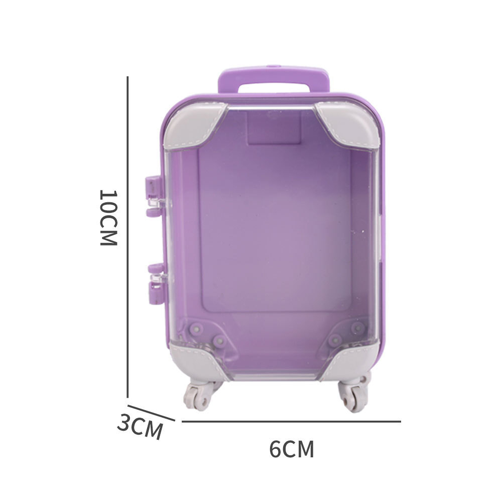 Miniature simulated false eyelashes (two or four pairs) trolley case/travel suitcase/makeup eyelash box/storage box/small luggage