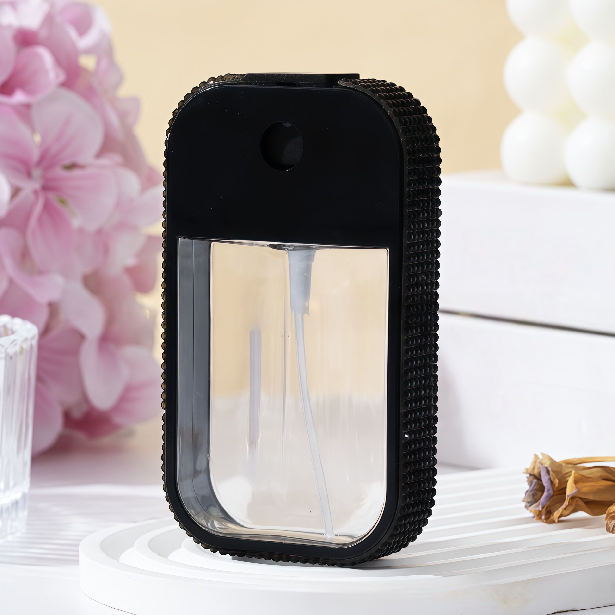 Wholesale 45ml card-style alcohol spray bottles, mosquito repellent and disinfectant bottled water, portable perfume spray bottles.