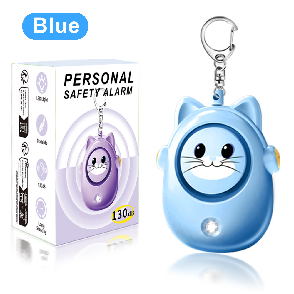 2026 New Cute Cat Personal Alarm Device for Women, Anti-Wolf Device, Outdoor Children's Emergency Self-Defense Keychain