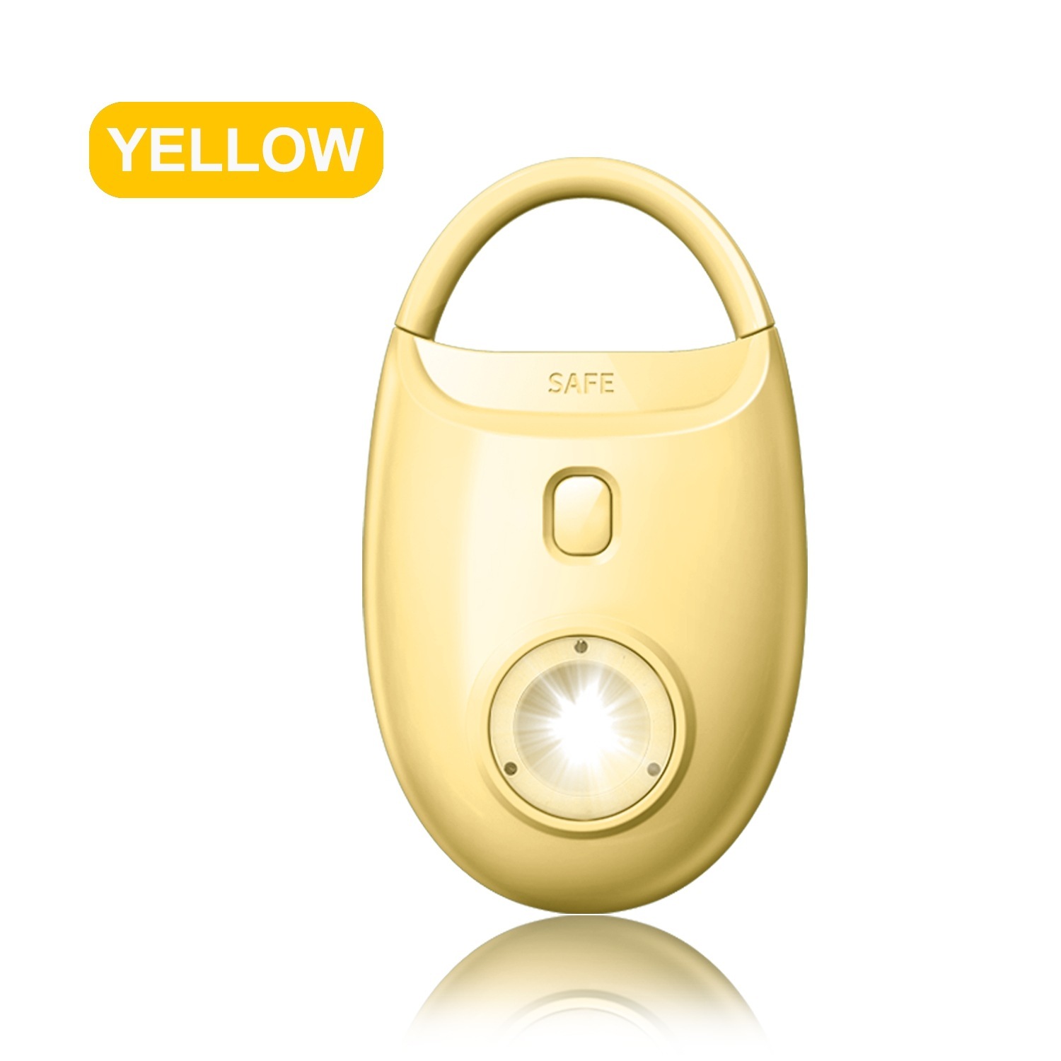 Cross-border 130dB personal alarm battery-operated model with LED flashlight, strobe light anti-wolf device for women.