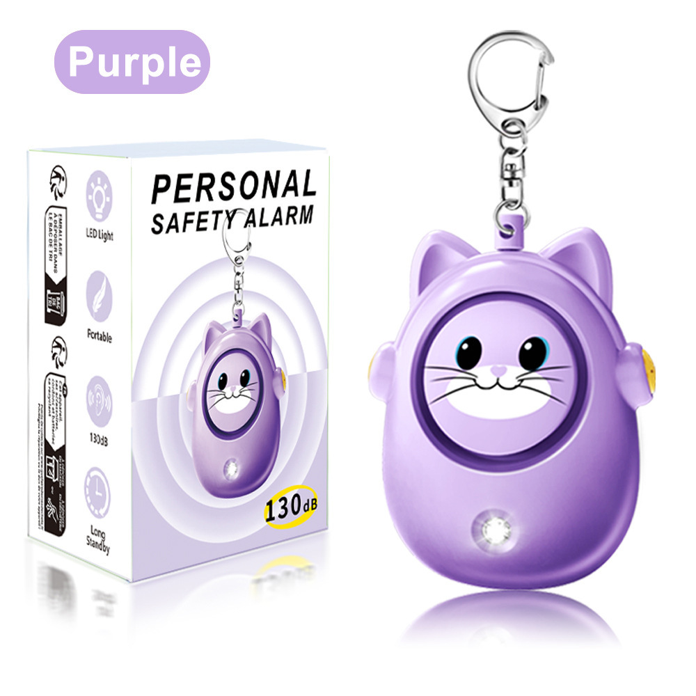 2026 New Cute Cat Personal Alarm Device for Women, Anti-Wolf Device, Outdoor Children's Emergency Self-Defense Keychain