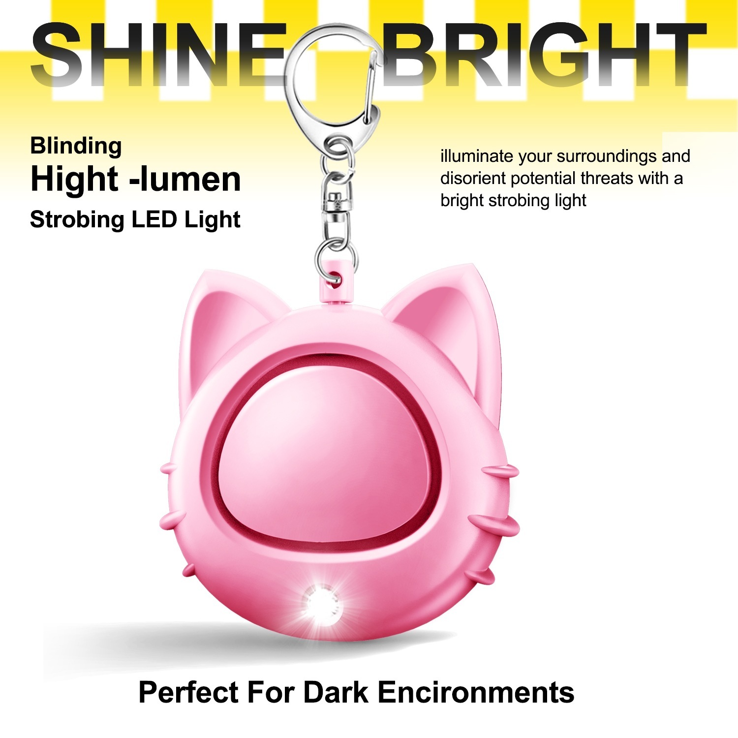 2026 New 130dB Personal Alarm for Women, Anti-Wolf Device, Outdoor Children's Emergency Self-Defense Keychain