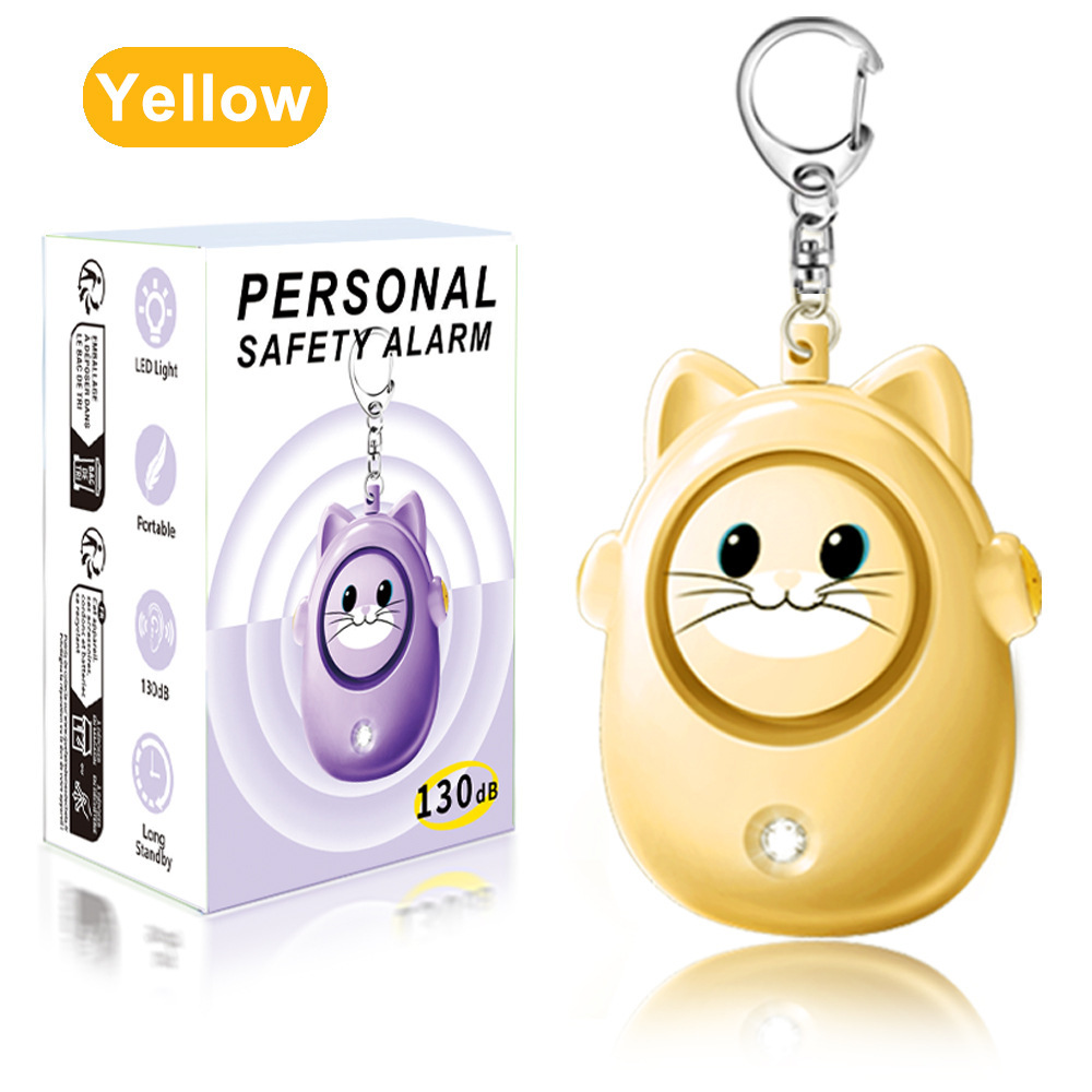 2026 New Cute Cat Personal Alarm Device for Women, Anti-Wolf Device, Outdoor Children's Emergency Self-Defense Keychain