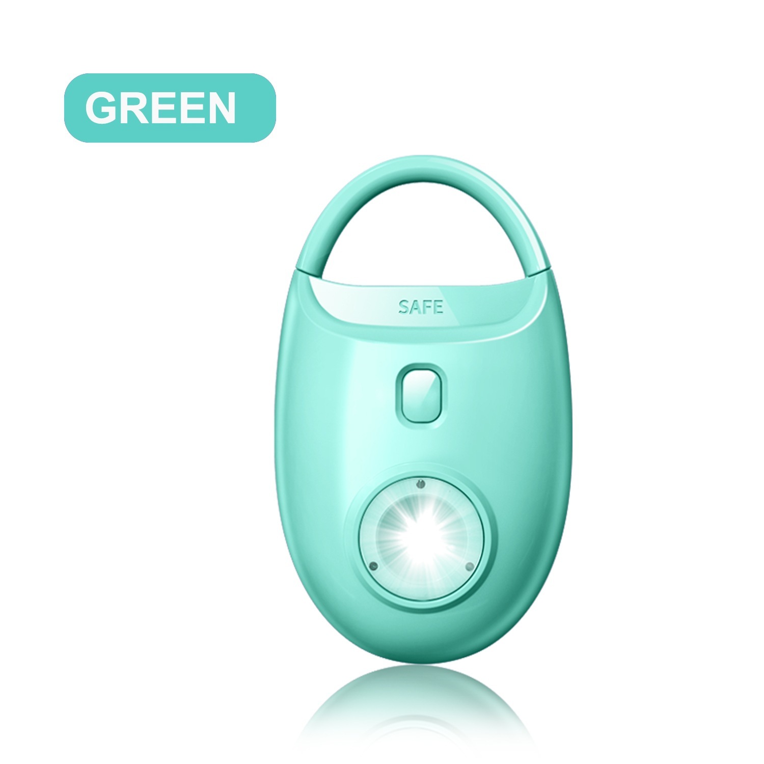 Cross-border 130dB personal alarm battery-operated model with LED flashlight, strobe light anti-wolf device for women.