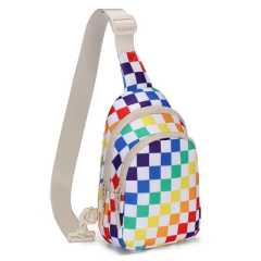 Rainbow White Check