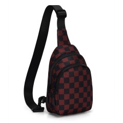 Wine Red and Black Check