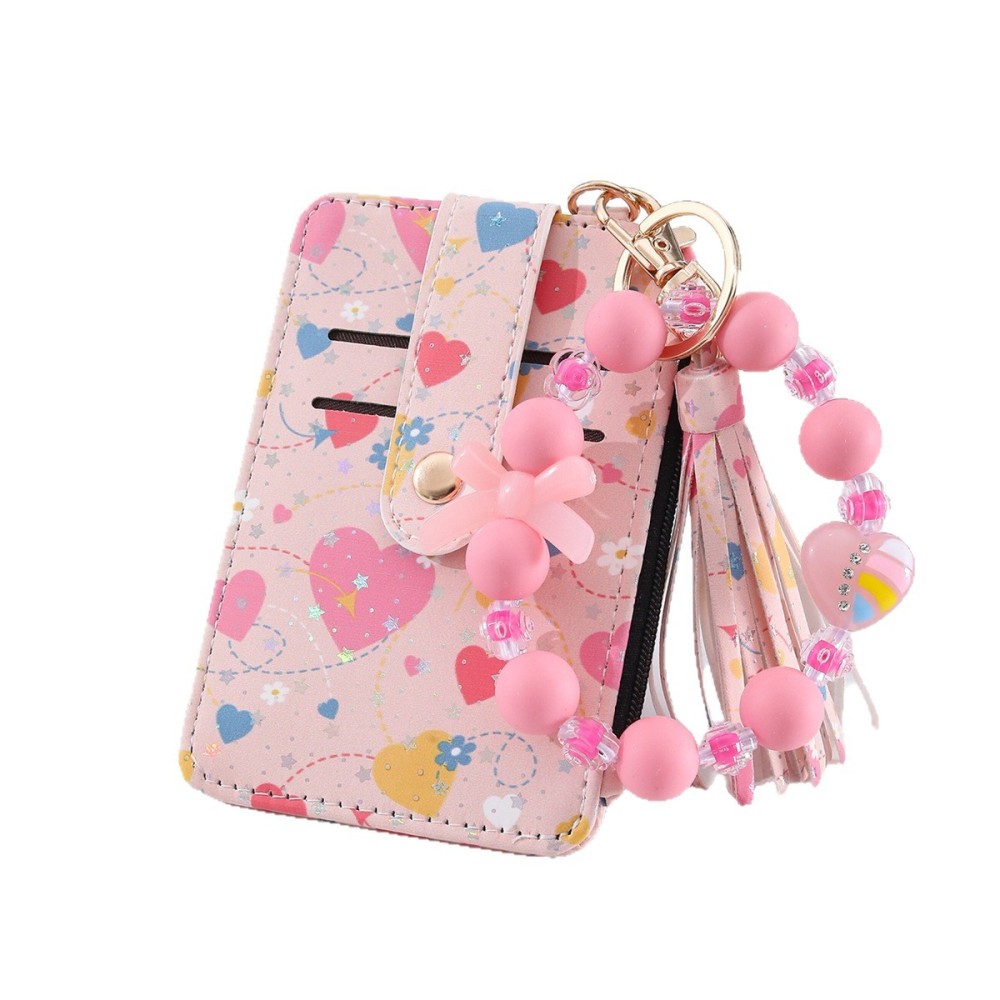 Amazon's best-selling spring-themed silicone bracelet with floral, heart, and bow designs, beaded card holder, coin purse, and charm.