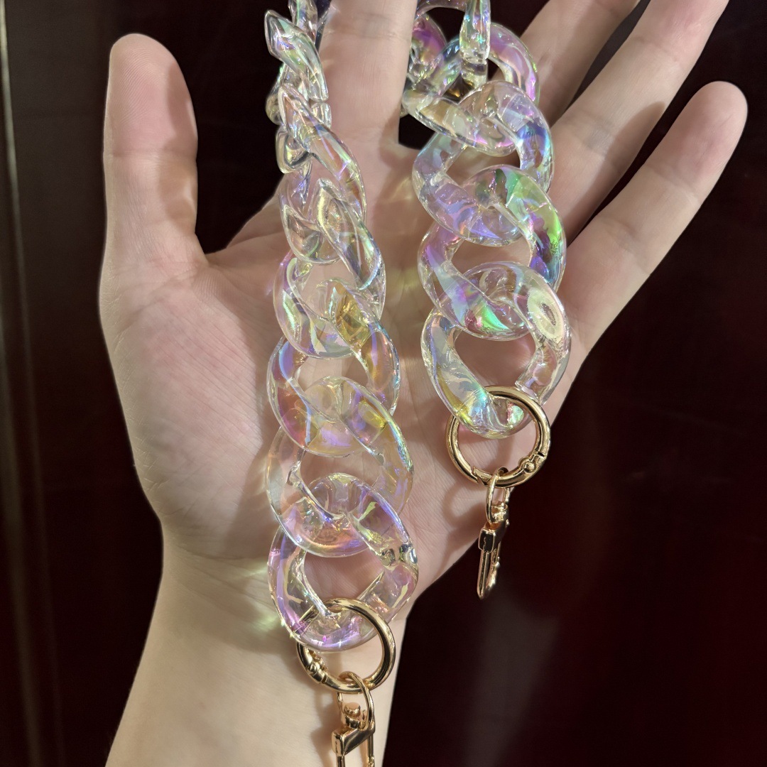 Cross-border style, 41 colors, chunky chain acrylic bag strap, phone chain, bag chain, chunky chain, shoulder strap, hanging chain.